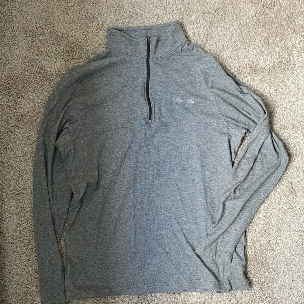 Columbia Grey Half Zip Sweater